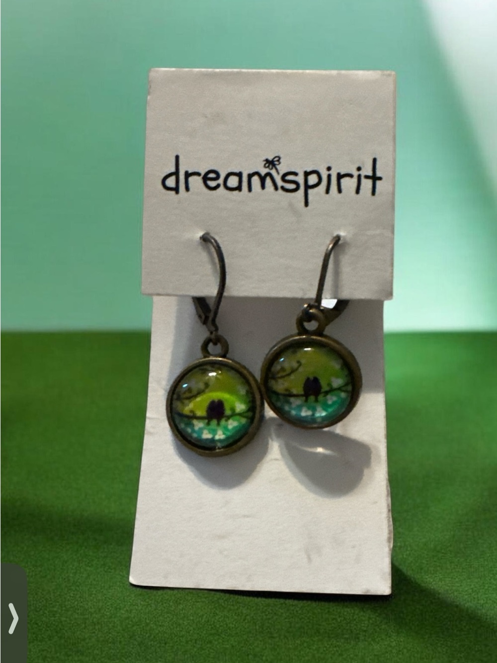 DreamSpirit Green Scenic Dangle Earrings